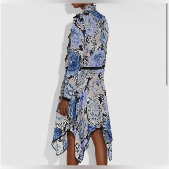 🌺COACH x Kaffe print midi dress size 6 - Picture 4 of 9